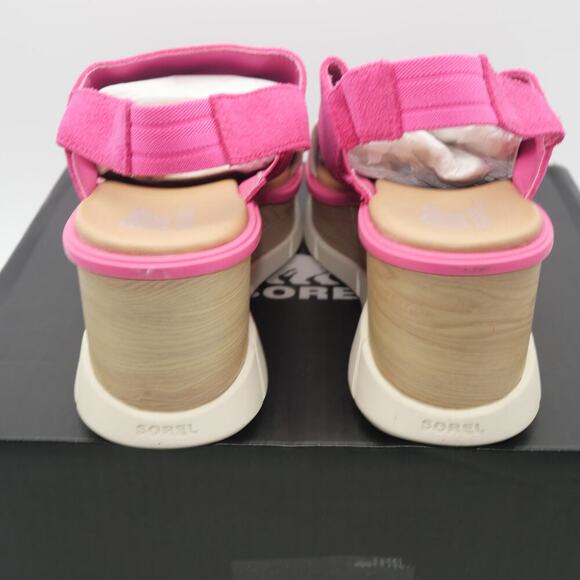 NEW Sorel Women's 11 Joanie III Slingback Platform Strap Sandals Fuschia Pink - Picture 3 of 9